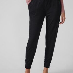 Athleta Wind Down Sleep Jogger Pants XL Black Elastic Waist